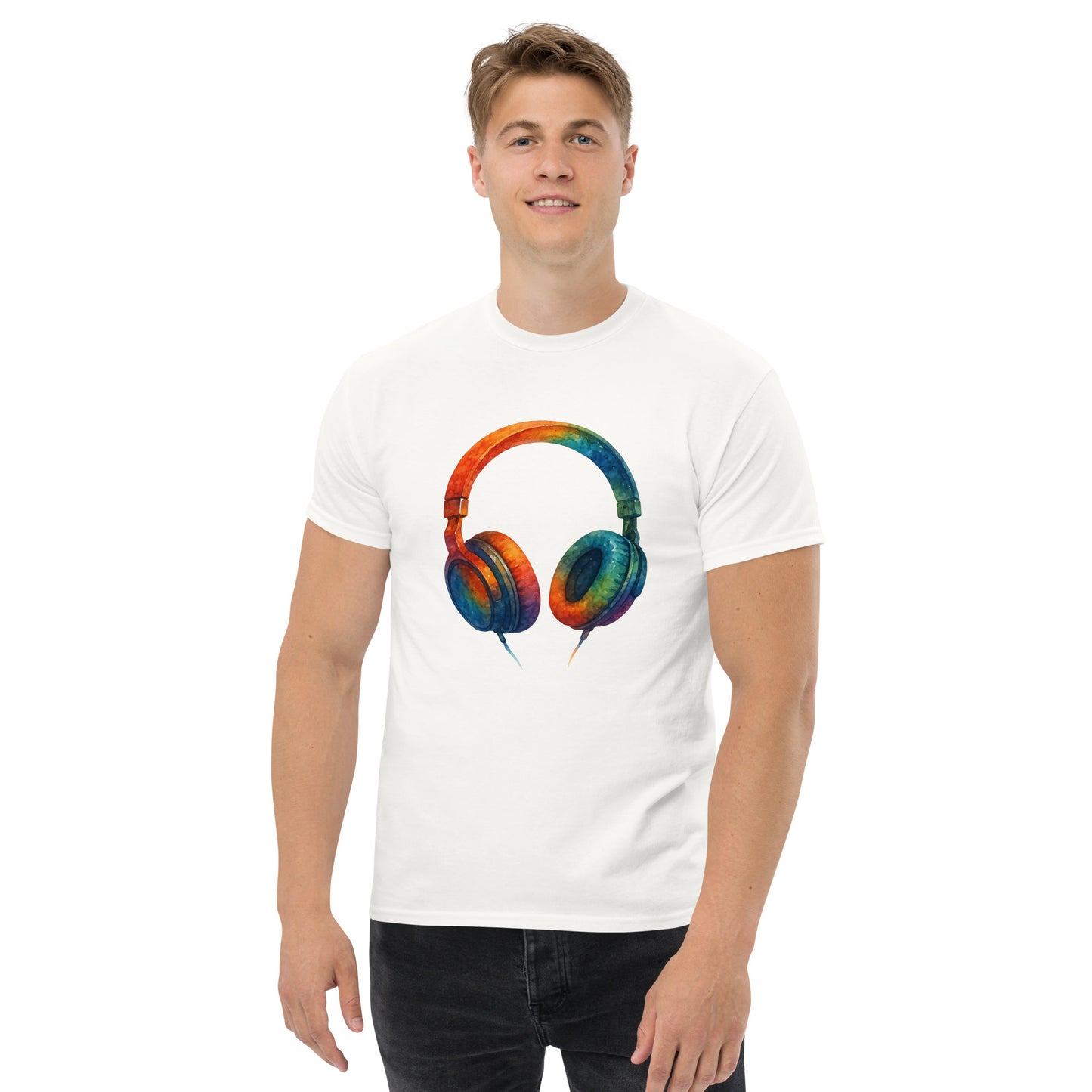 Headphones - Unisex classic tee with print -RKM Inspiration - 5094817