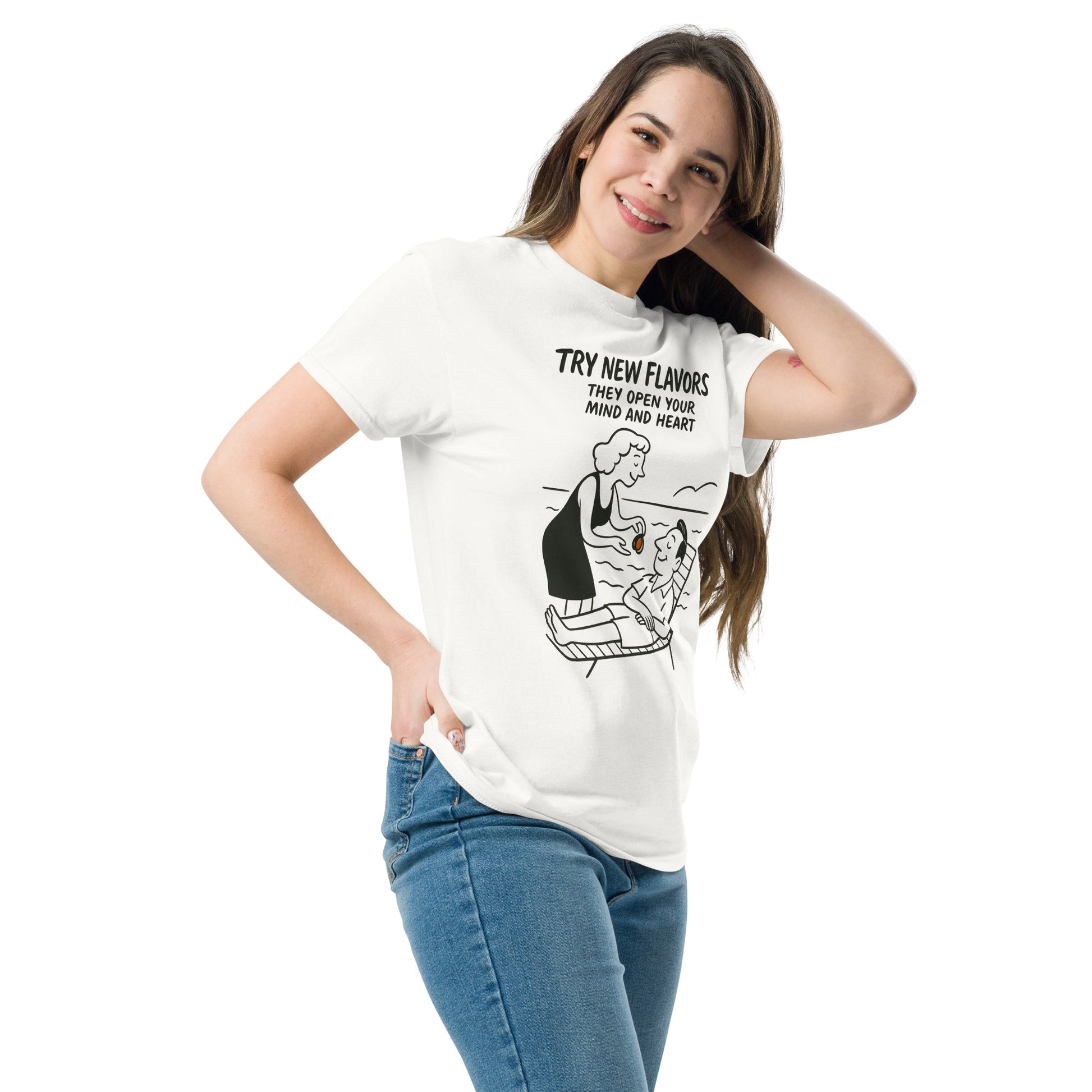Try New Flavors - Unisex classic tee with print -RKM Inspiration - 43417467