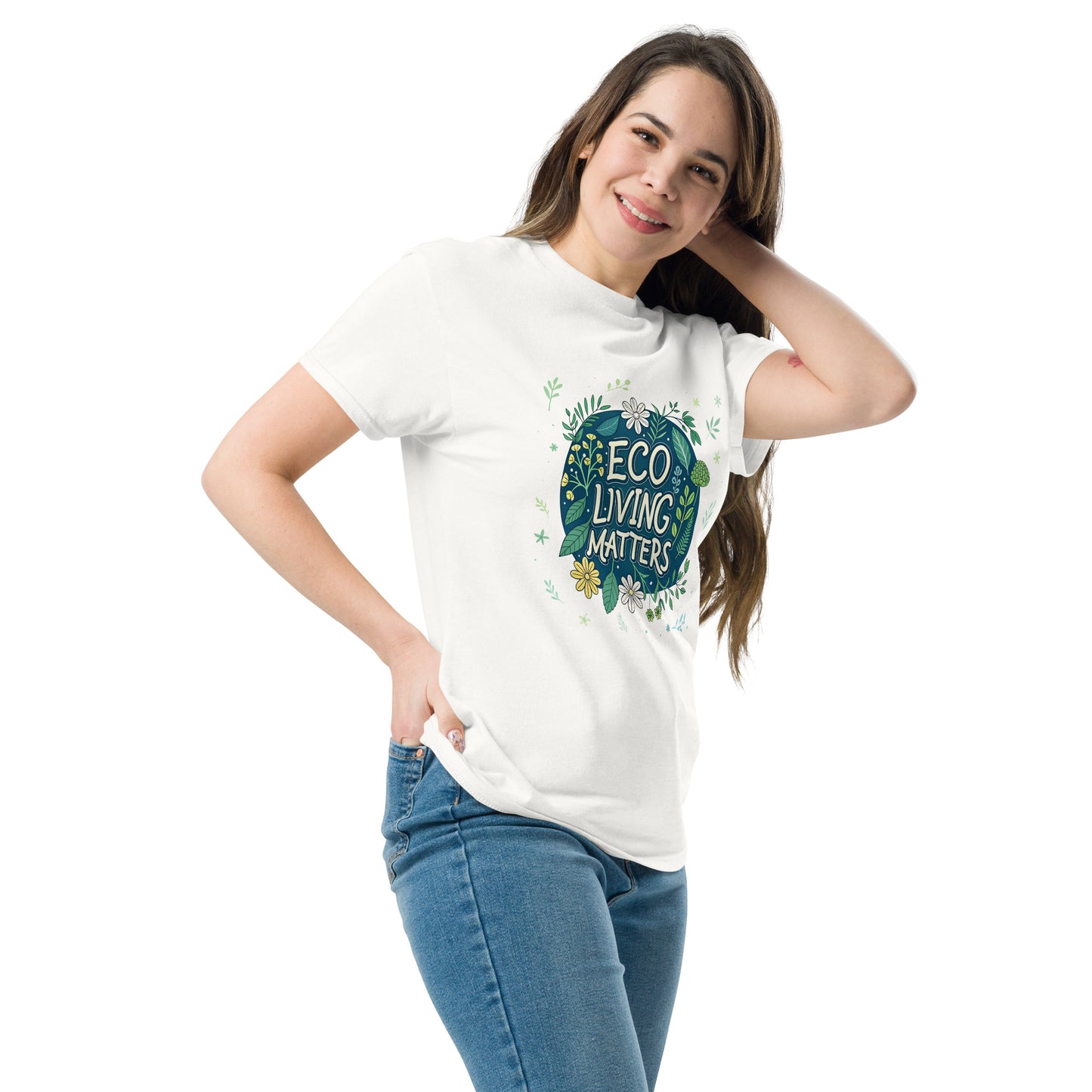 Eco Living Matters - Unisex classic tee with print -RKM Inspiration - 64916951