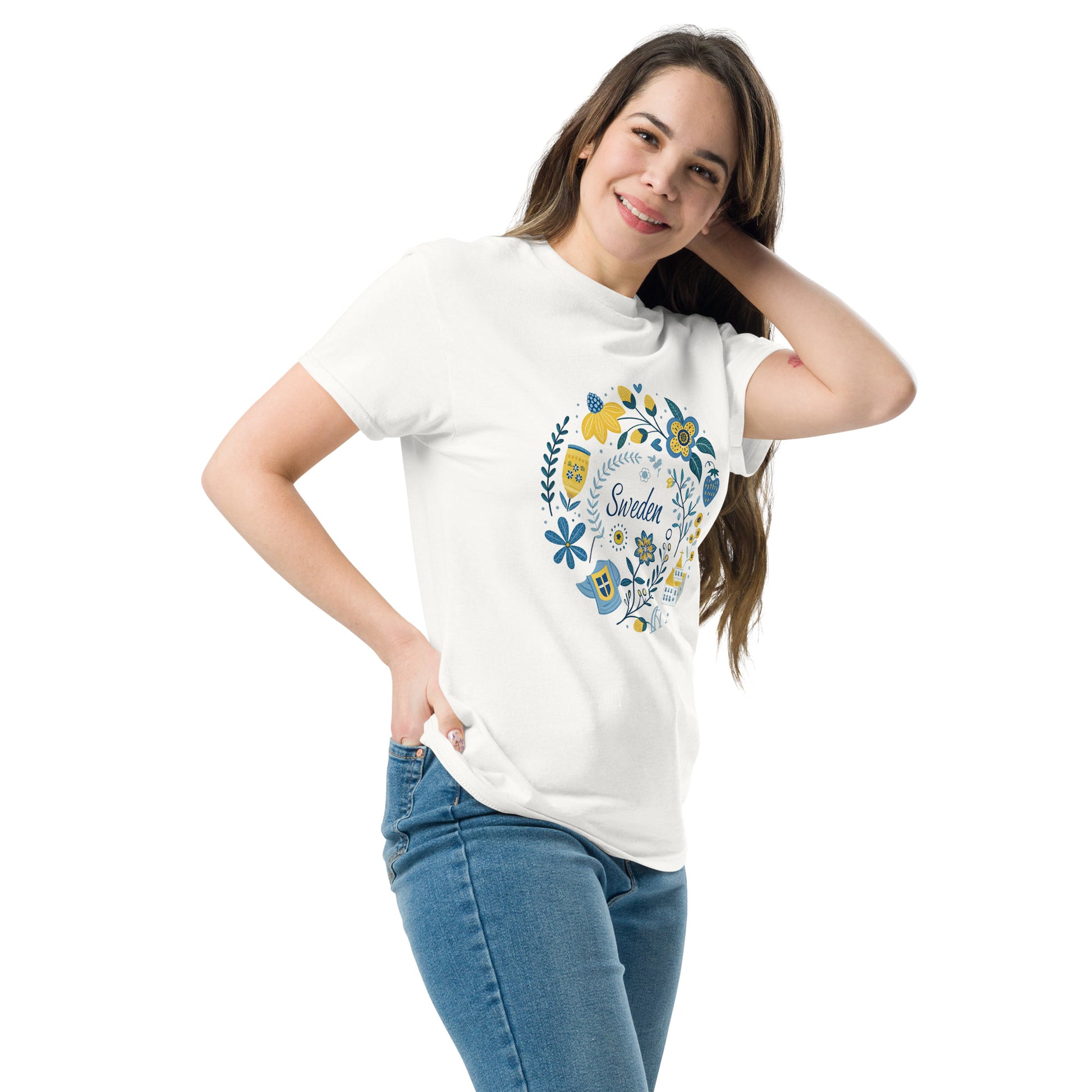 Sweden - Unisex classic tee with print -RKM Inspiration - 52733962