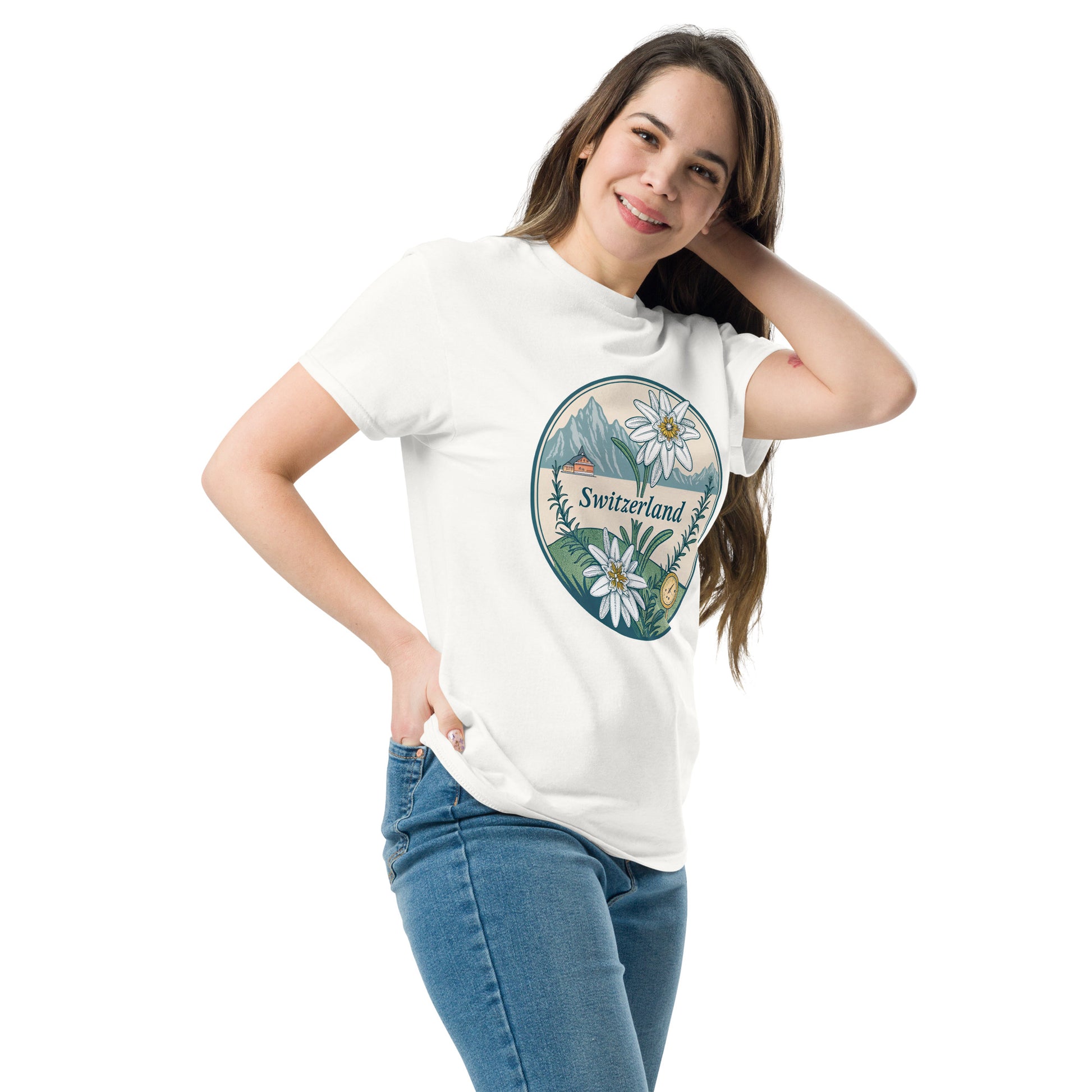 Switzerland - Unisex classic tee with print -RKM Inspiration - 61214556