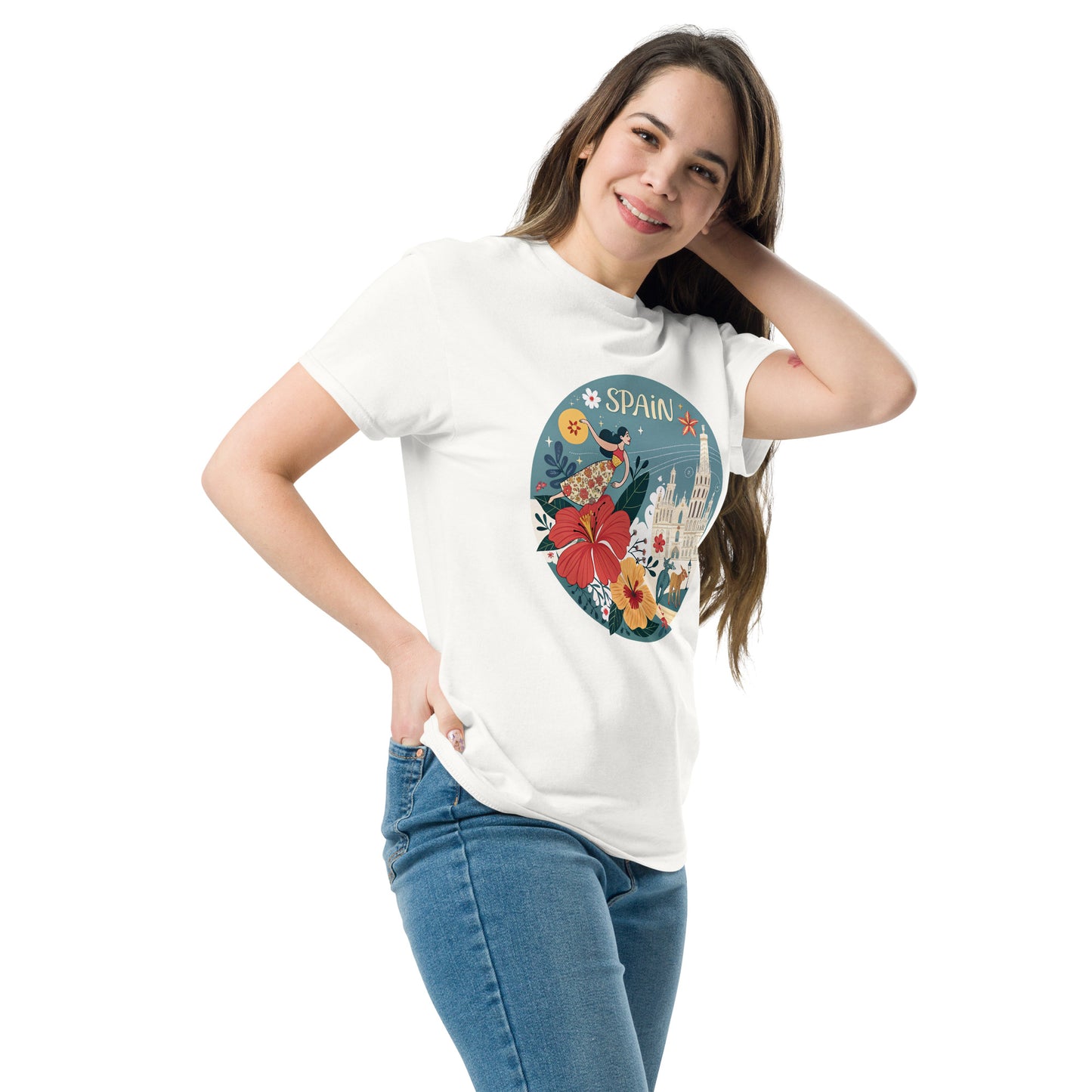 Spain - Unisex classic tee with print -RKM Inspiration - 58762215