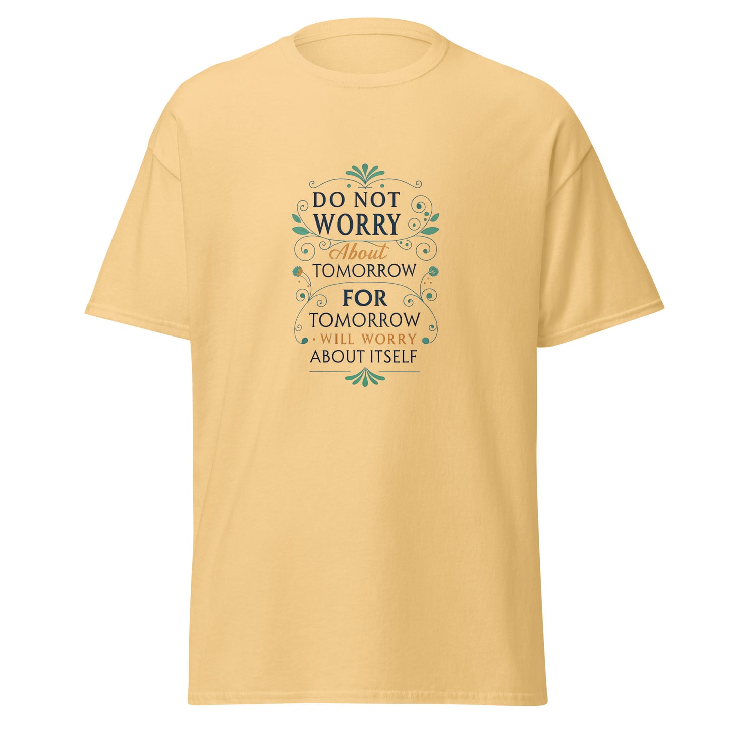 Christian Inspirational T-Shirt - No Worries About Tomorrow -RKM Inspiration - 22200368
