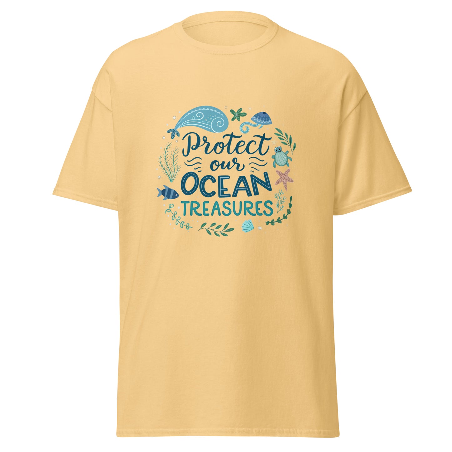 Protect Our Oceans - Unisex classic tee with print -RKM Inspiration - 64122670