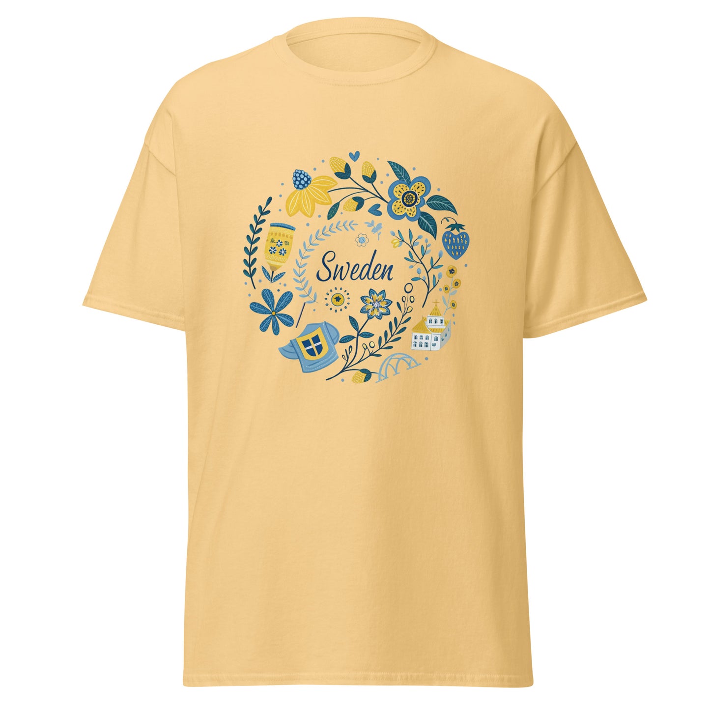 Sweden - Unisex classic tee with print -RKM Inspiration - 93560255