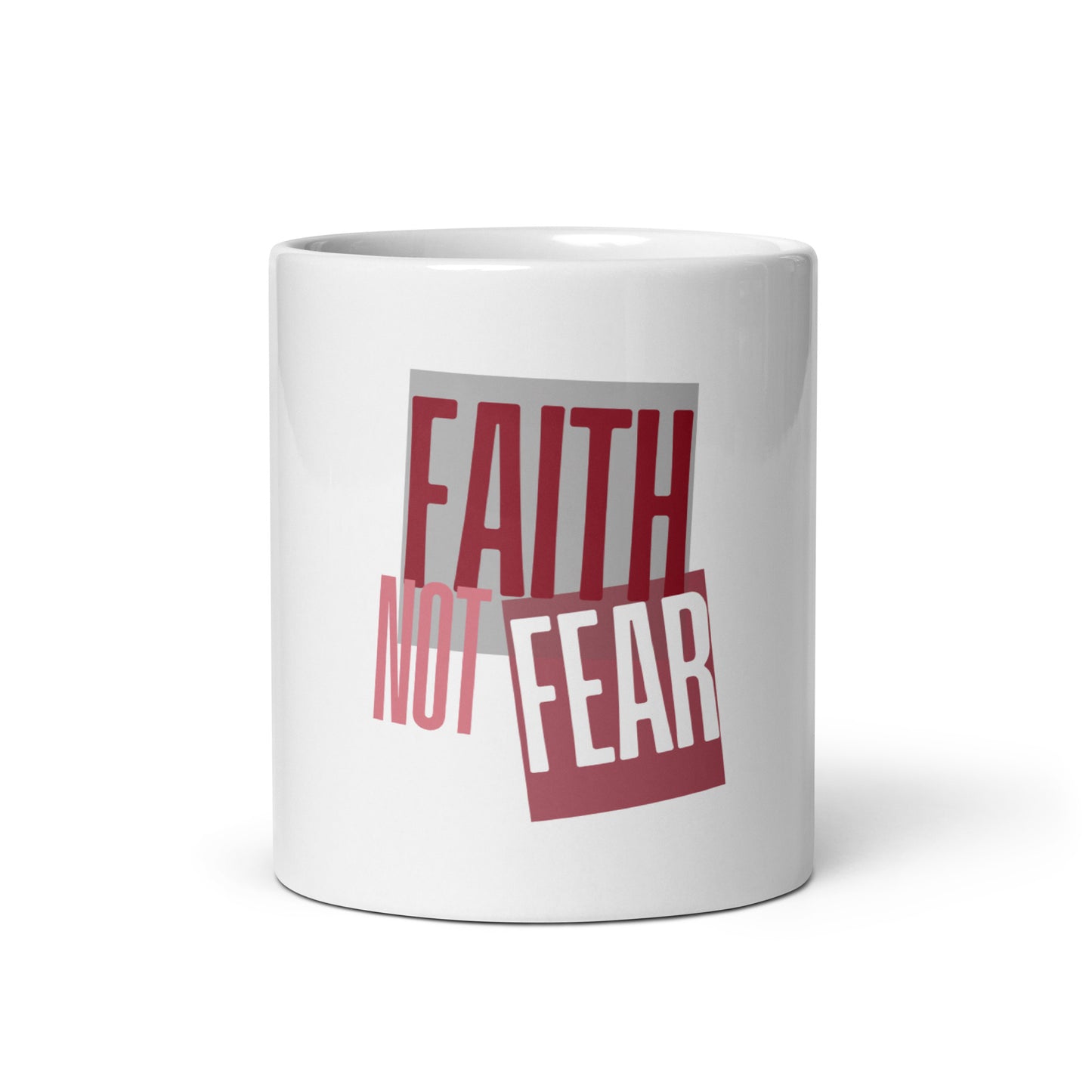 Faith No Fear Mug – Inspirational Christian Coffee Cup -RKM Inspiration - 6995535