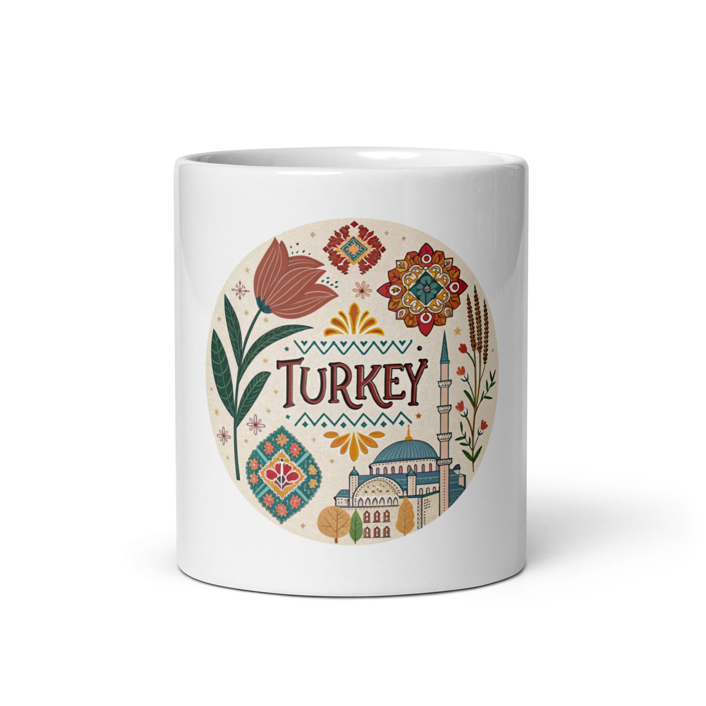 Turkey Mug with Print - Sturdy, Glossy & Microwave Safe -RKM Inspiration - 95235780