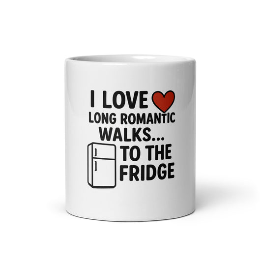 I Love Romantic Walks - White glossy mug - RKM Inspiration  - 91008809