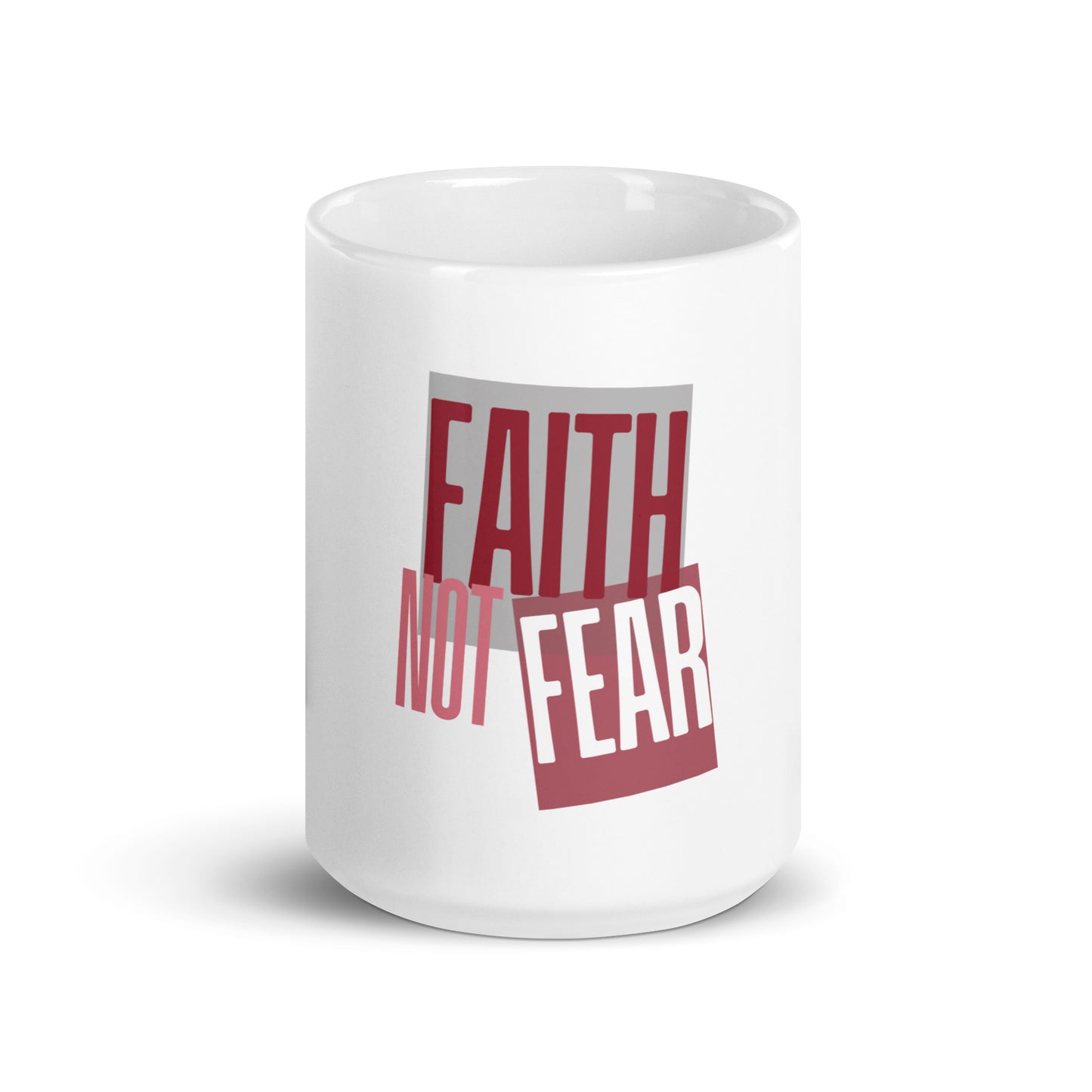 Faith No Fear Mug – Inspirational Christian Coffee Cup -RKM Inspiration - 40014649