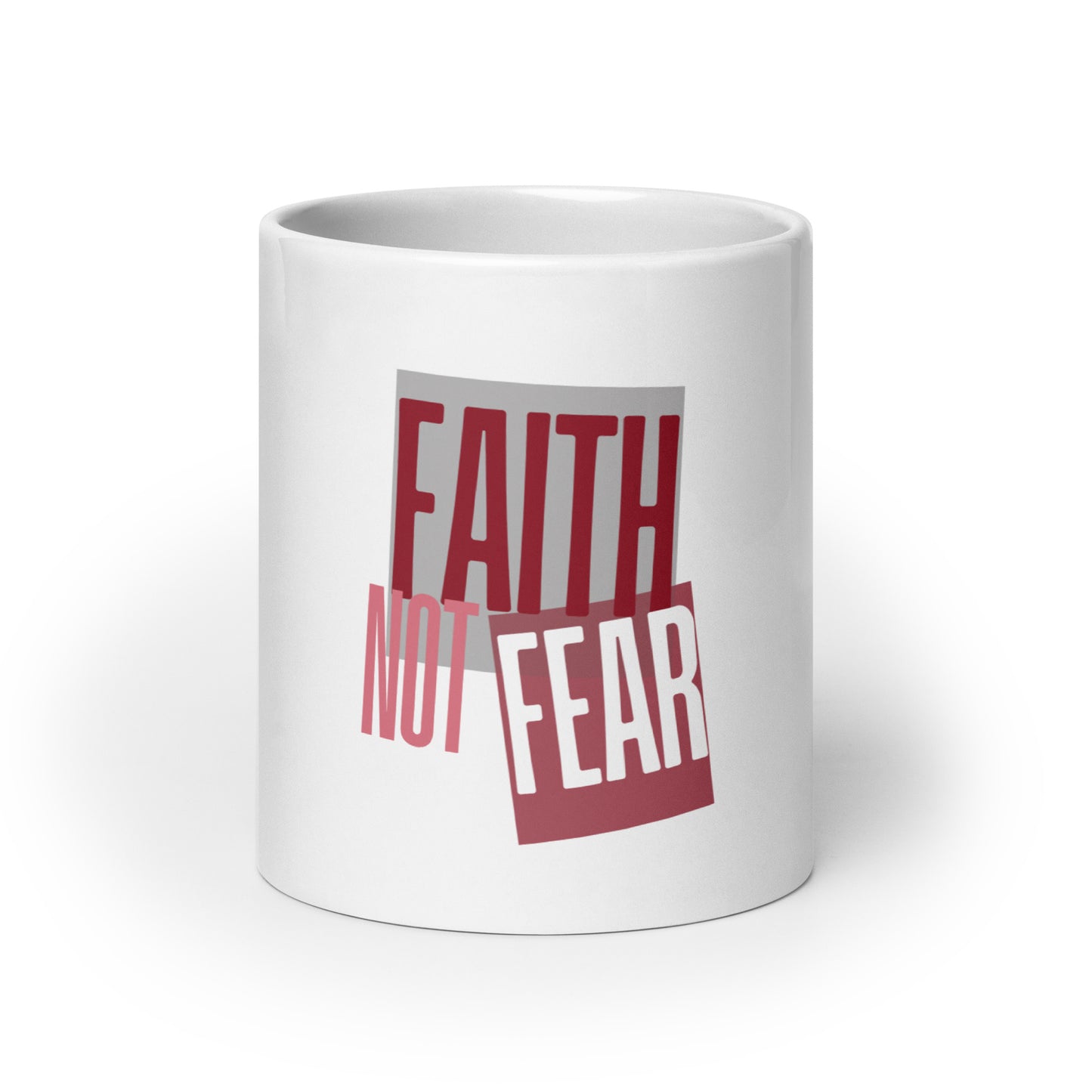 Faith No Fear Mug – Inspirational Christian Coffee Cup -RKM Inspiration - 36557323