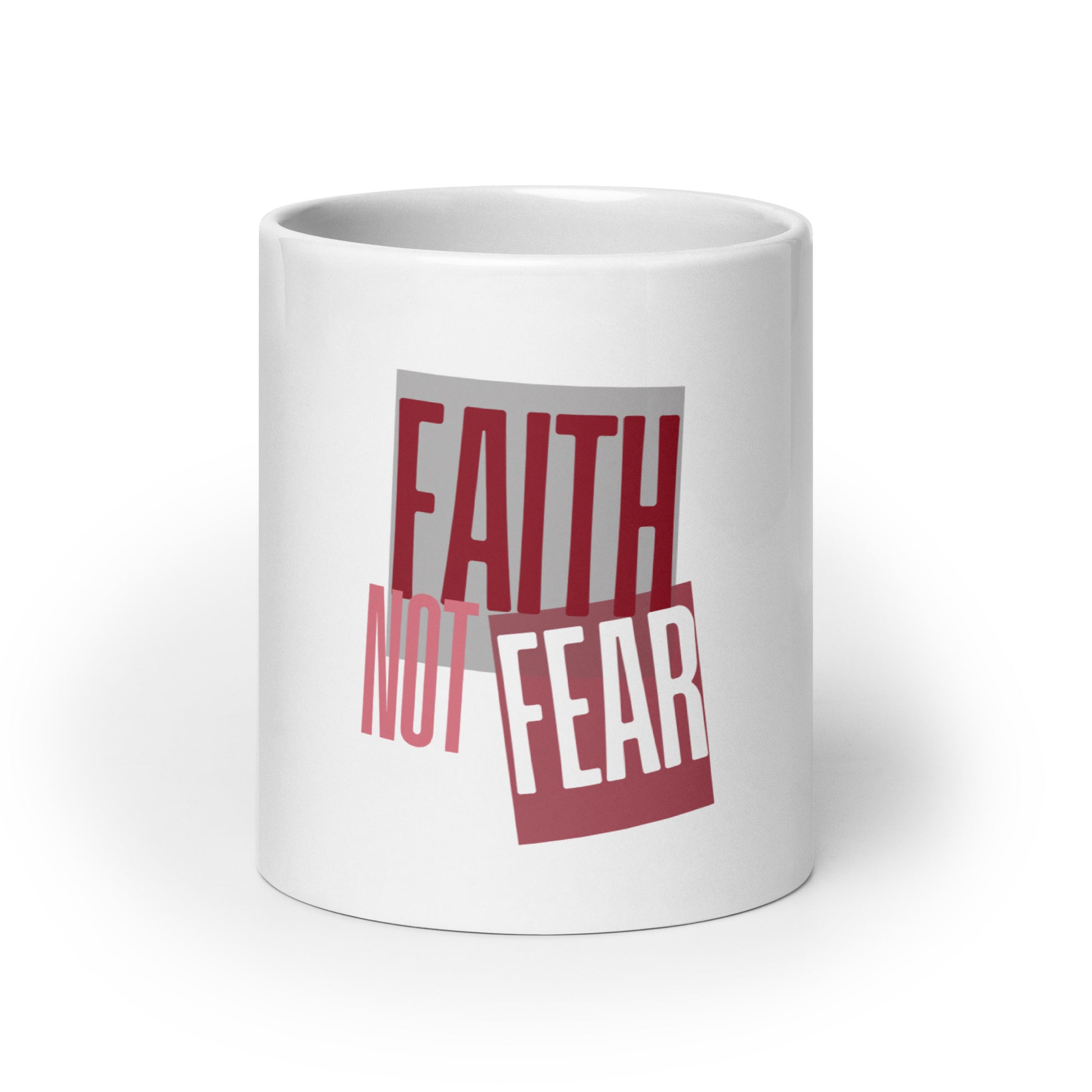 Faith No Fear Mug – Inspirational Christian Coffee Cup -RKM Inspiration - 36557323