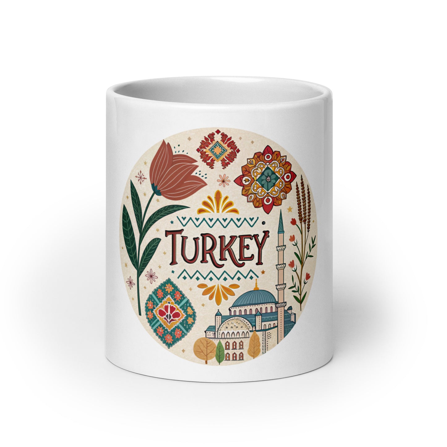 Turkey Mug with Print - Sturdy, Glossy & Microwave Safe -RKM Inspiration - 87042173