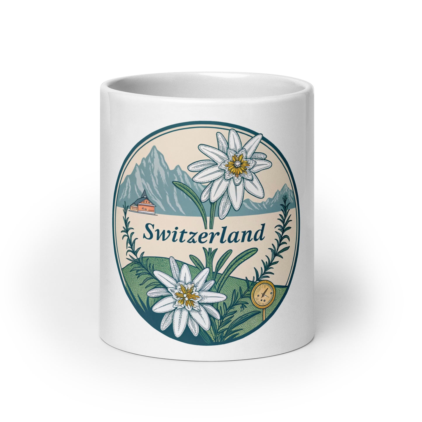 Swiss Mug with Print - Microwave & Dishwasher Safe Ceramic Cups -RKM Inspiration - 6418861