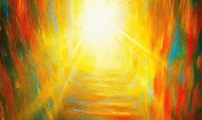 Radiance Beyond the Shadows: Modern Wall Art Poster Inspired by Faith