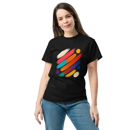 Brush Strokes Unisex Classic Tee - Trendy 100% Cotton Comfort - RKM Inspiration  - 61122631