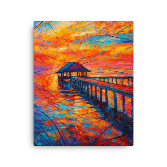 Echoes of a Fiery Horizon Canvas Wall Art -RKM Inspiration - 92404574