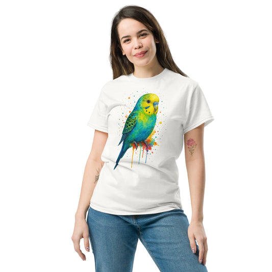 Trendy Parakeet Unisex Tee - 100% Cotton Classic for Stylish Comfort - RKM Inspiration  - 52007465