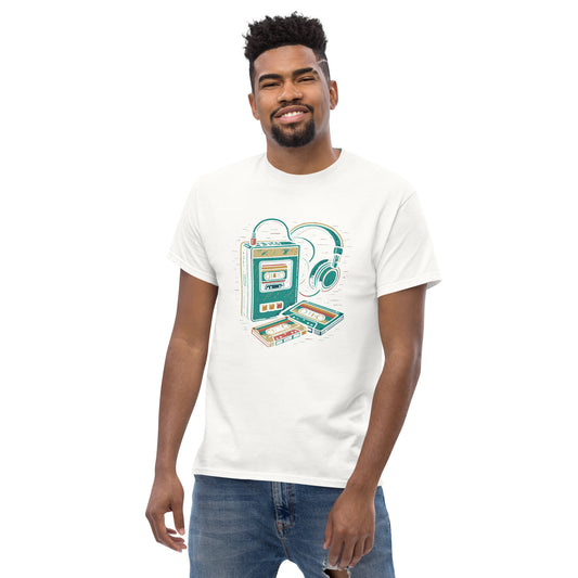 Retro Walkman Tee - Stylish Unisex Cotton Shirt for Layered Looks - RKM Inspiration  - 19881112