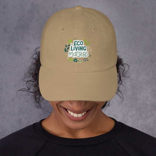 Eco Living Matters Dad Hat - Stylish, Eco-Friendly Adjustable Design -RKM Inspiration - 34902668