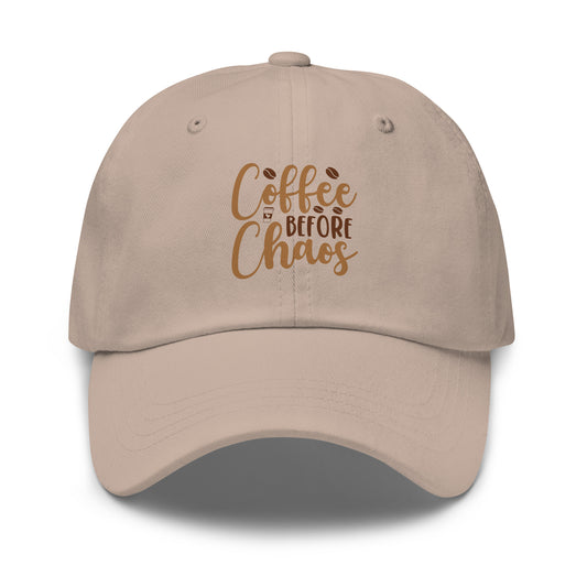 Chic Dad Hat: Coffee Before Chaos - Adjustable & Stylish Headwear -RKM Inspiration - 25280233