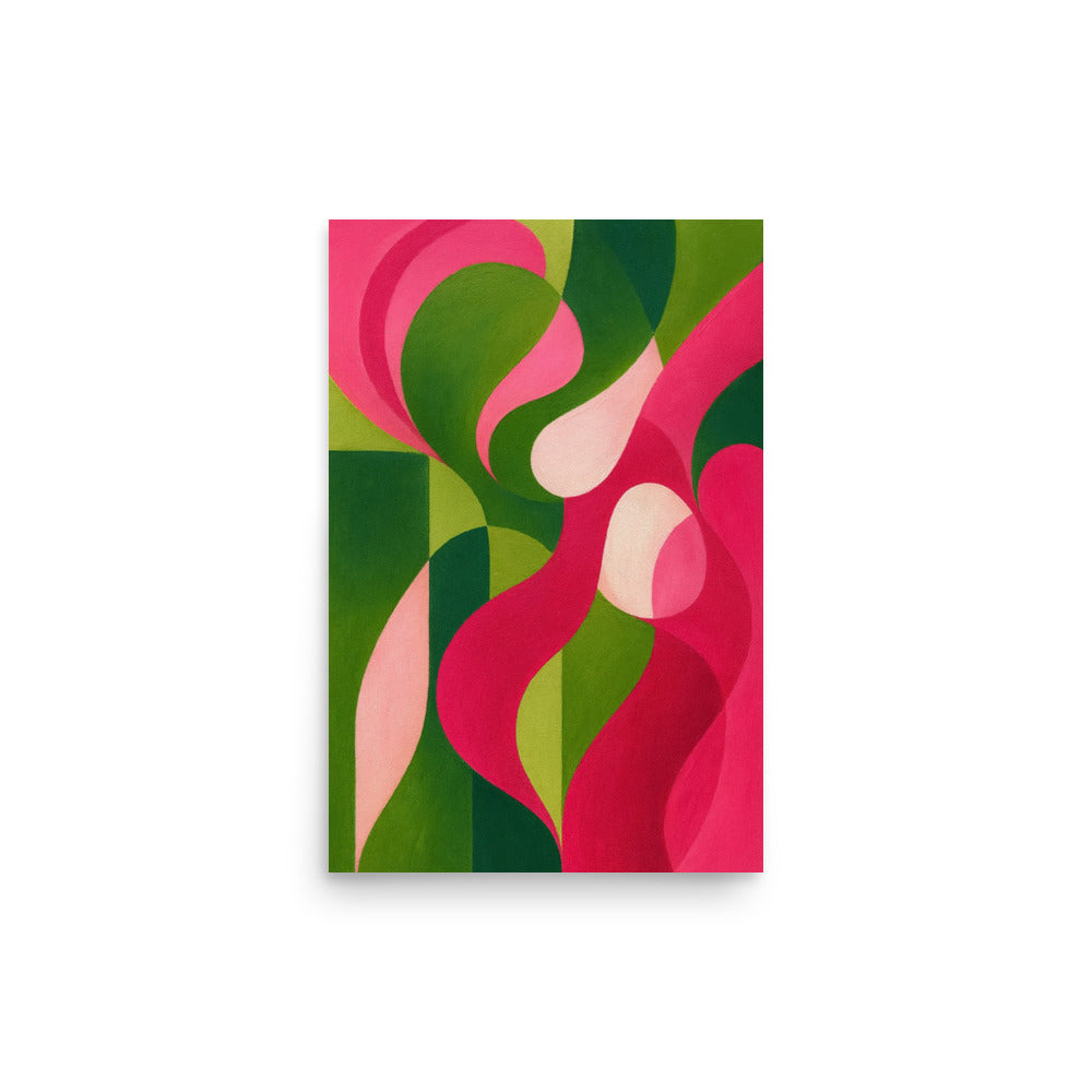 Swirls in Magenta and Green Poster Wall Art -RKM Inspiration - 2998584