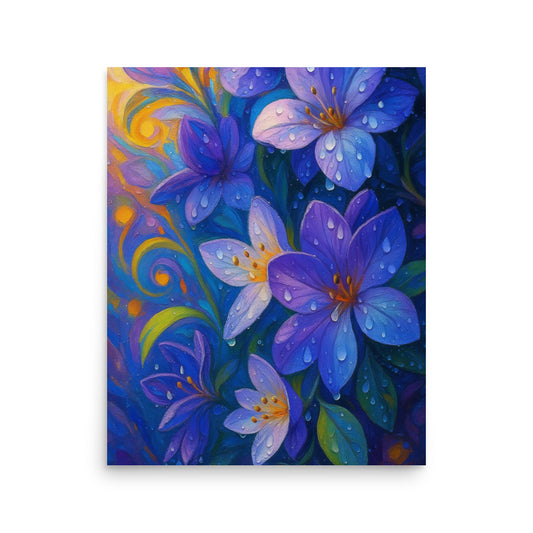 Rain-kissed Petal Dreams - Poster on the wall