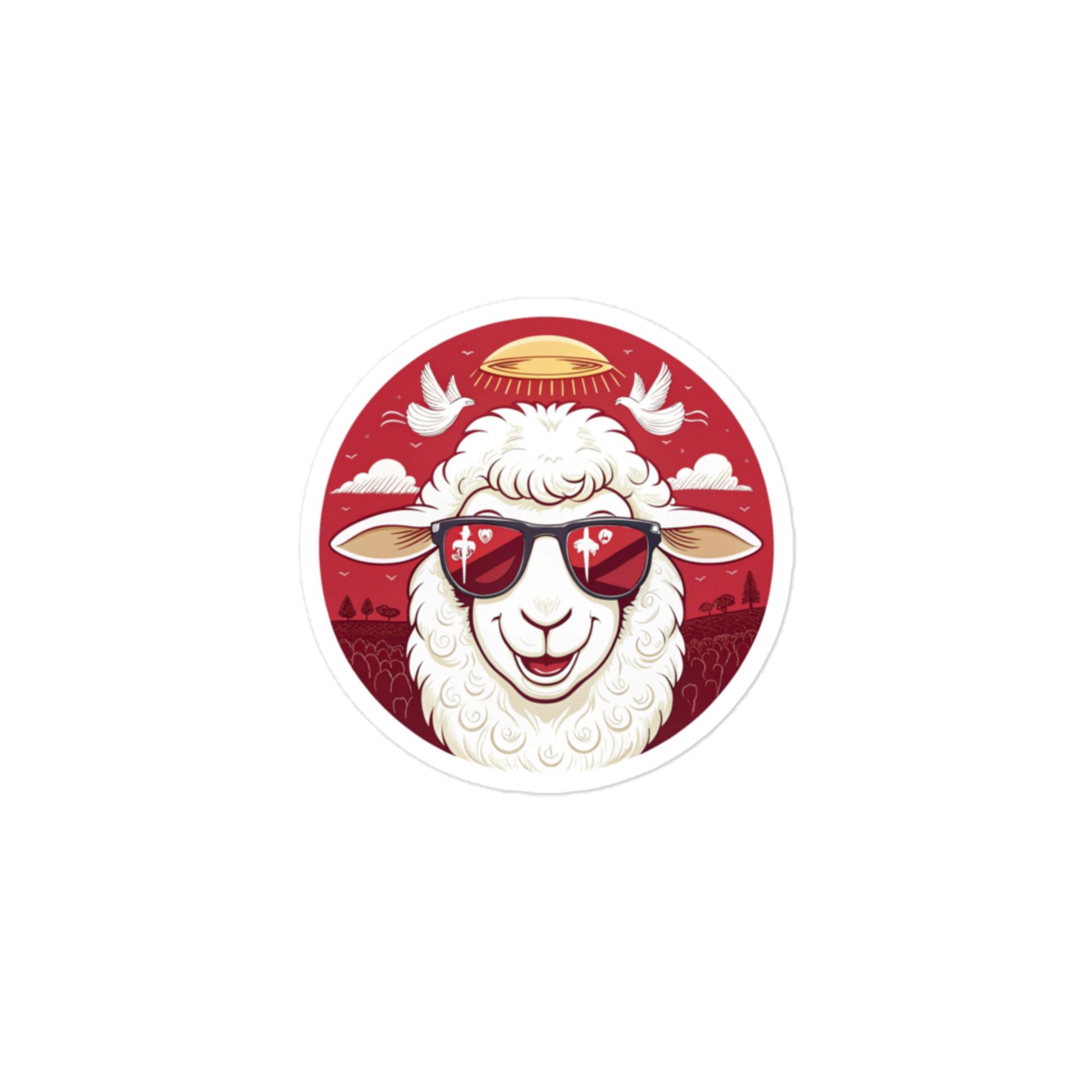 Christian Inspirational Sticker - Angelic Army Lamb -RKM Inspiration - 1717012