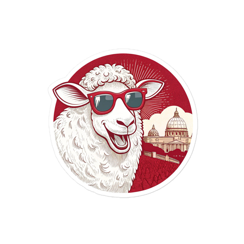 Christian Inspirational Sticker - Lamb of Vatican -RKM Inspiration - 69332774