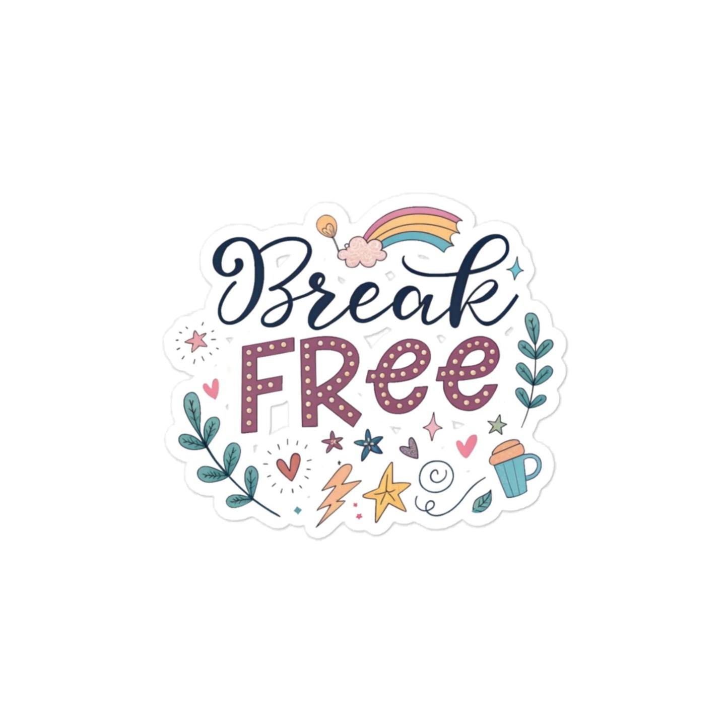 Break Free Car Sticker: Durable, Bubble-Free Vinyl for Easy -RKM Inspiration - 36677922