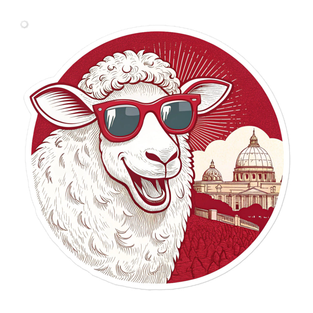 Christian Inspirational Sticker - Lamb of Vatican -RKM Inspiration - 66426263