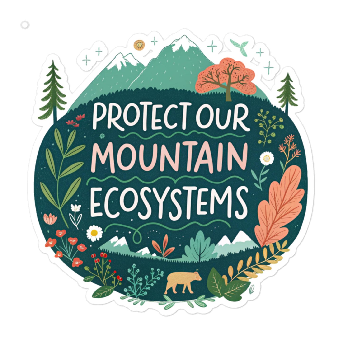 Protect Our Mountains - Car sticker -RKM Inspiration - 20517109