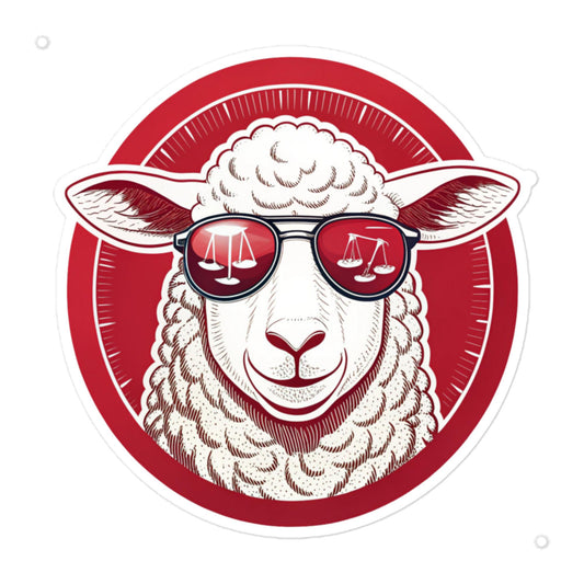 Christian Inspirational Sticker - Truth and Justice Lamb -RKM Inspiration - 72239297