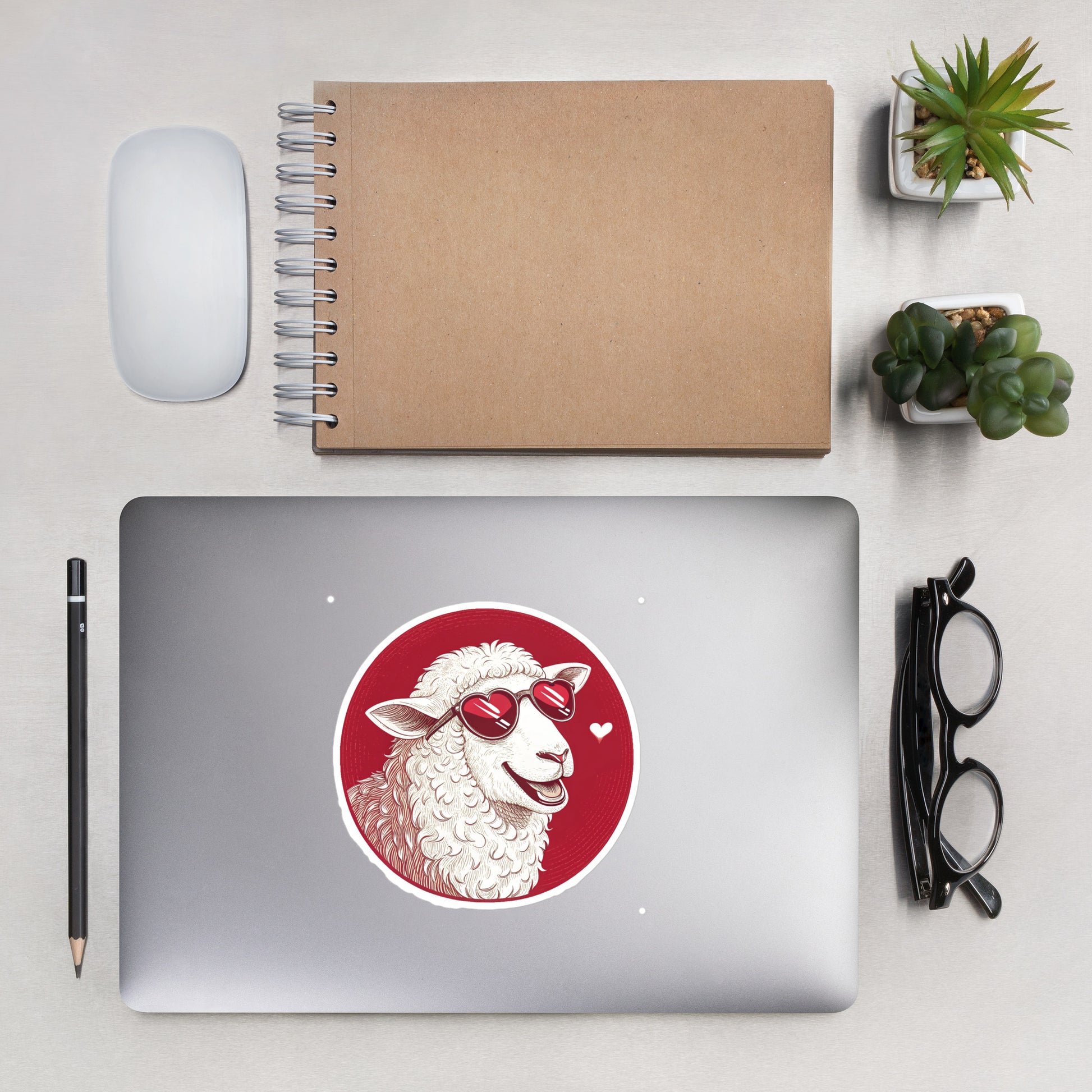 Christian Inspirational Sticker - Love Lamb -RKM Inspiration - 4938810