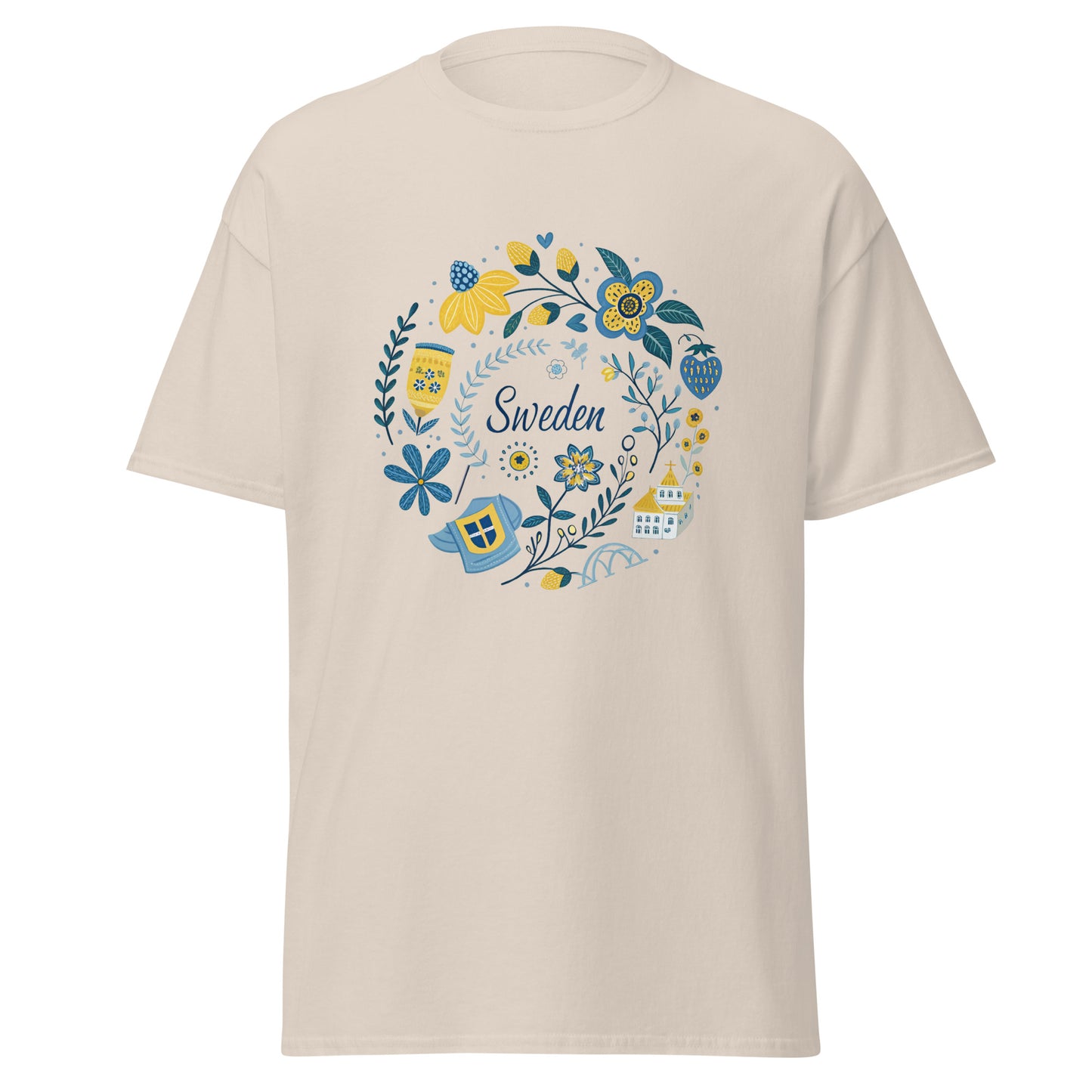 Sweden - Unisex classic tee with print -RKM Inspiration - 73224411