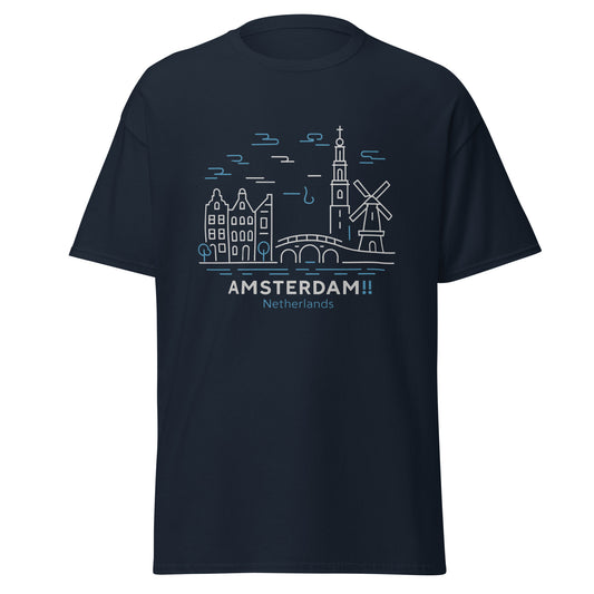 Amseterdam - Unisex classic tee with print -RKM Inspiration - 23348061