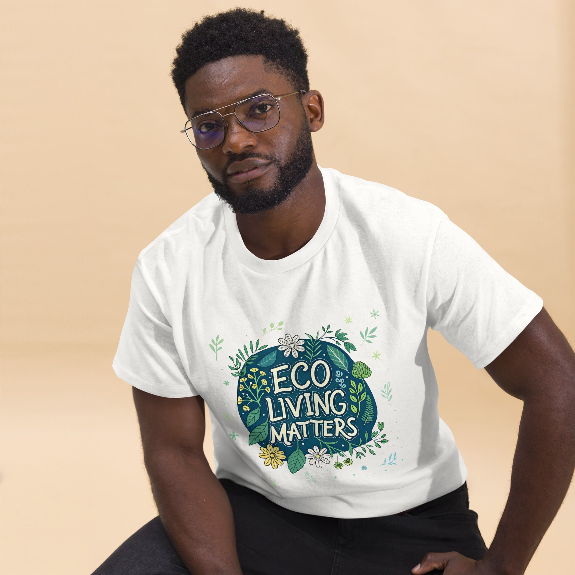 Eco Living Matters - Unisex classic tee with print -RKM Inspiration - 99066364