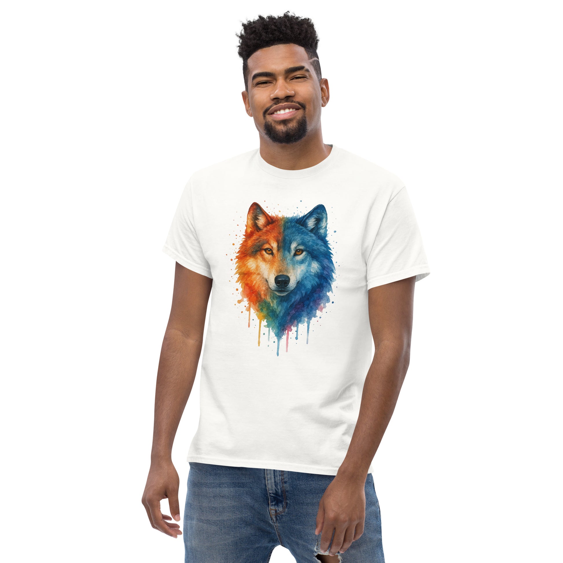 Wolf Unisex Tee - Trendy Cotton Shirt for Streetwear Style -RKM Inspiration - 86904005