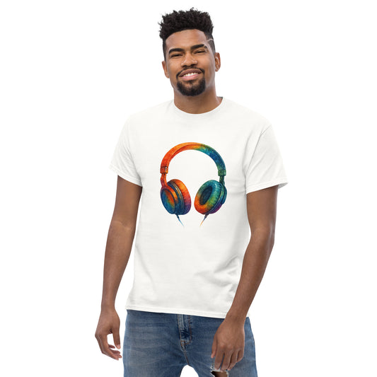 Headphones - Unisex classic tee with print -RKM Inspiration - 10299403