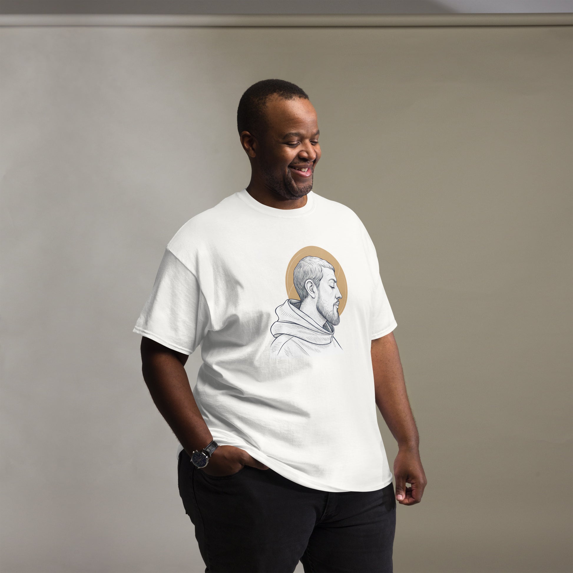 Christian Inspirational T-Shirt - St. Francis of Assisi -RKM Inspiration - 14074513