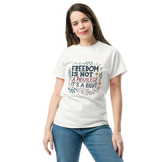 Right To Freedom - Unisex classic tee with print -RKM Inspiration - 35526481