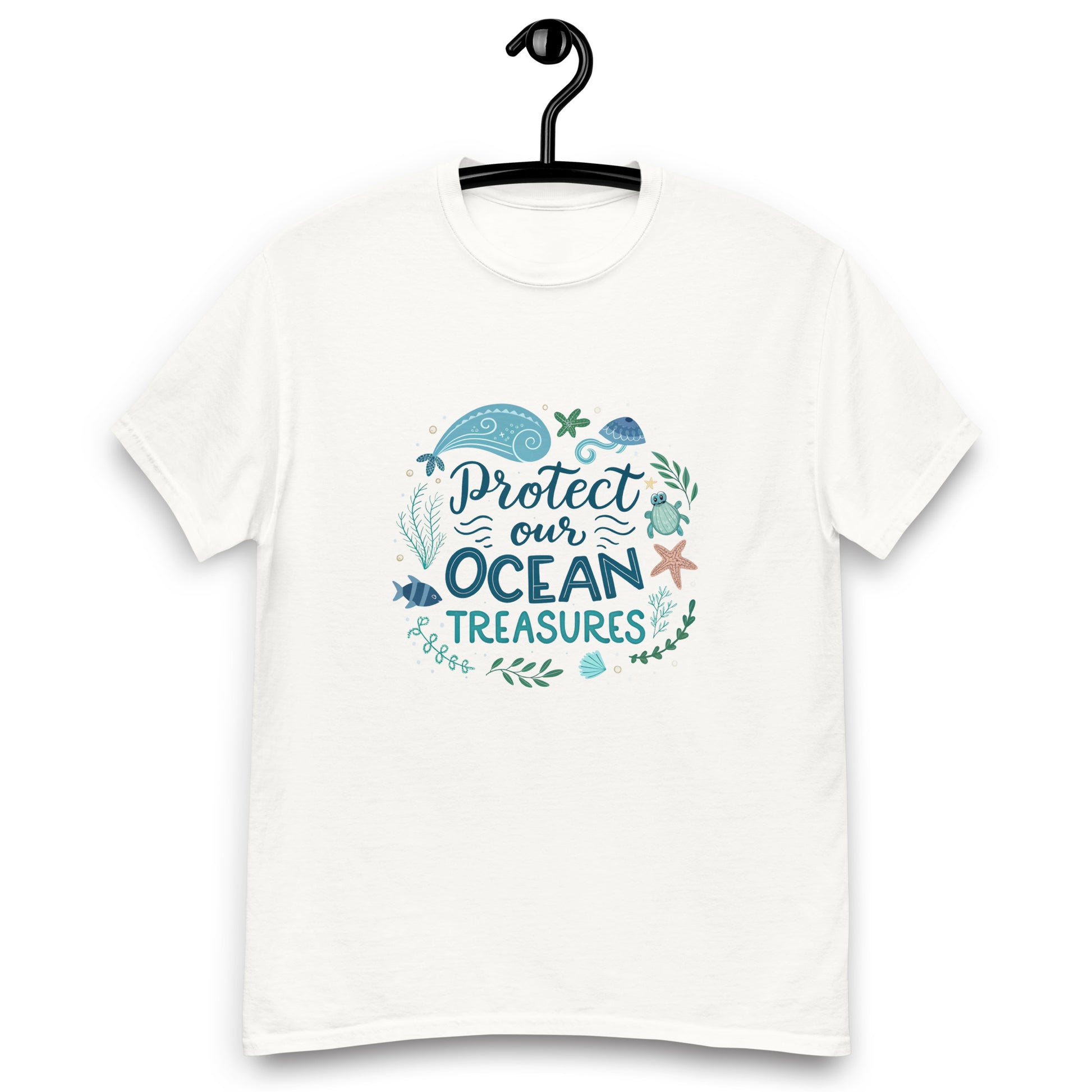 Protect Our Oceans - Unisex classic tee with print -RKM Inspiration - 98958193
