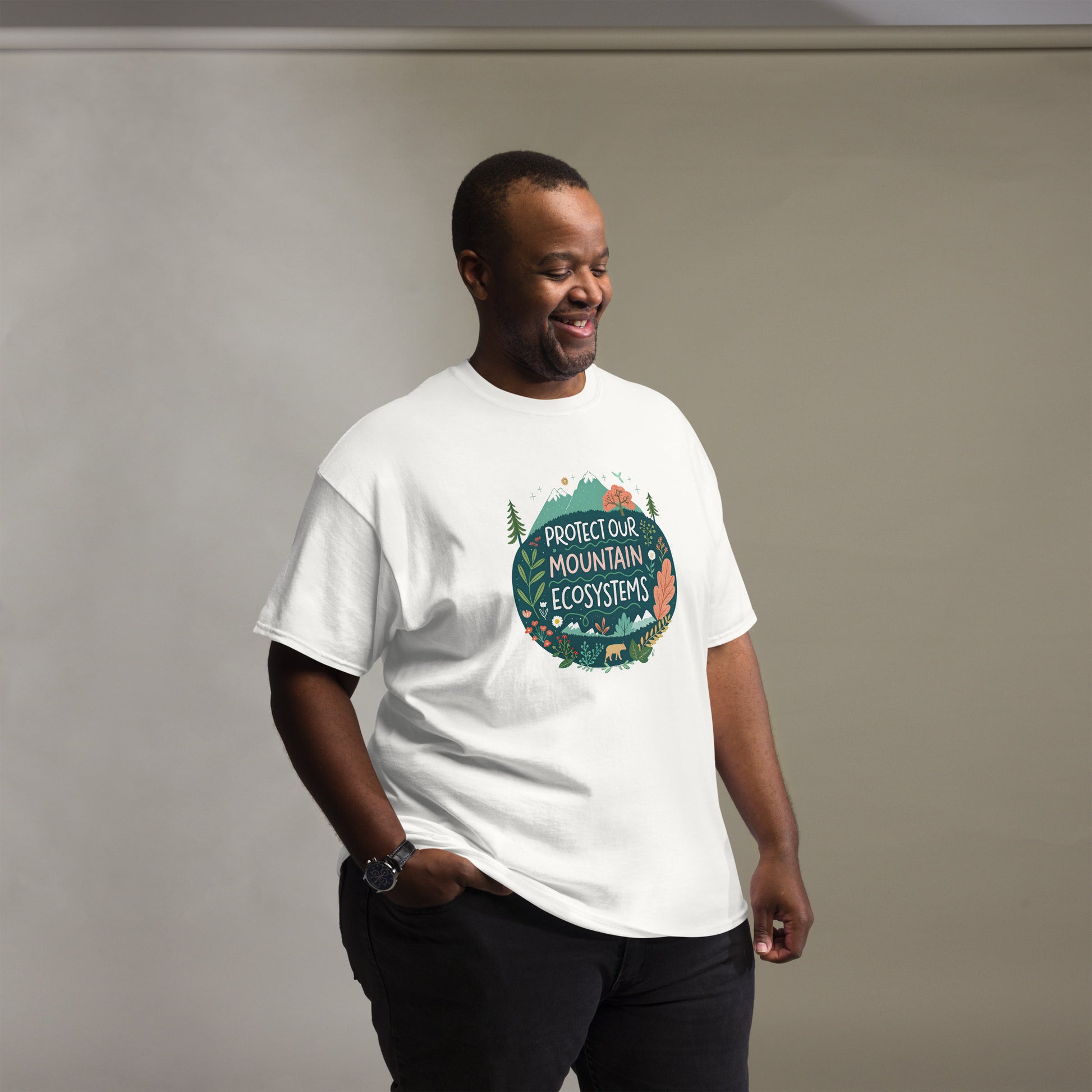 Protect Our Mountains tee with print -RKM Inspiration - 75732484