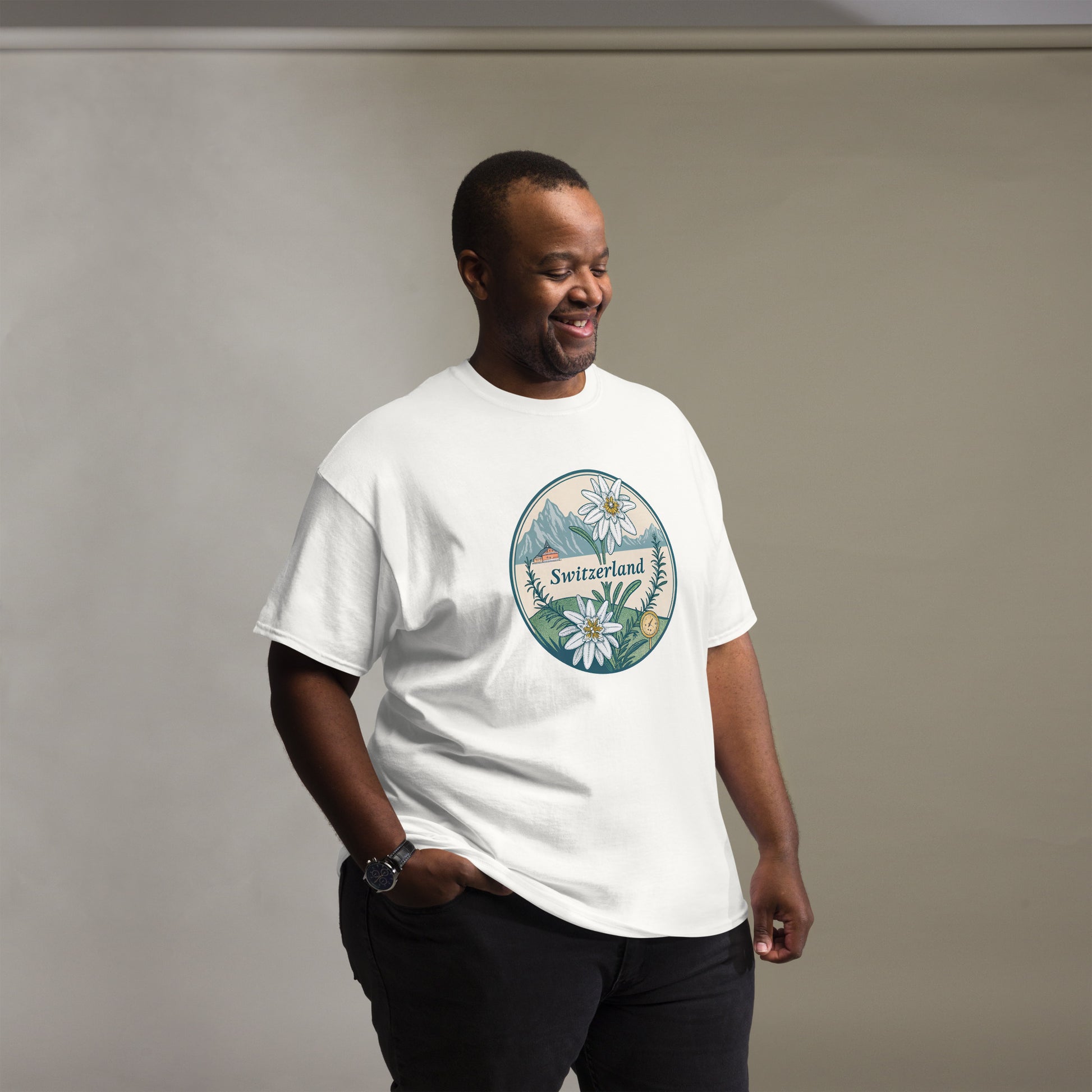 Switzerland - Unisex classic tee with print -RKM Inspiration - 8582493