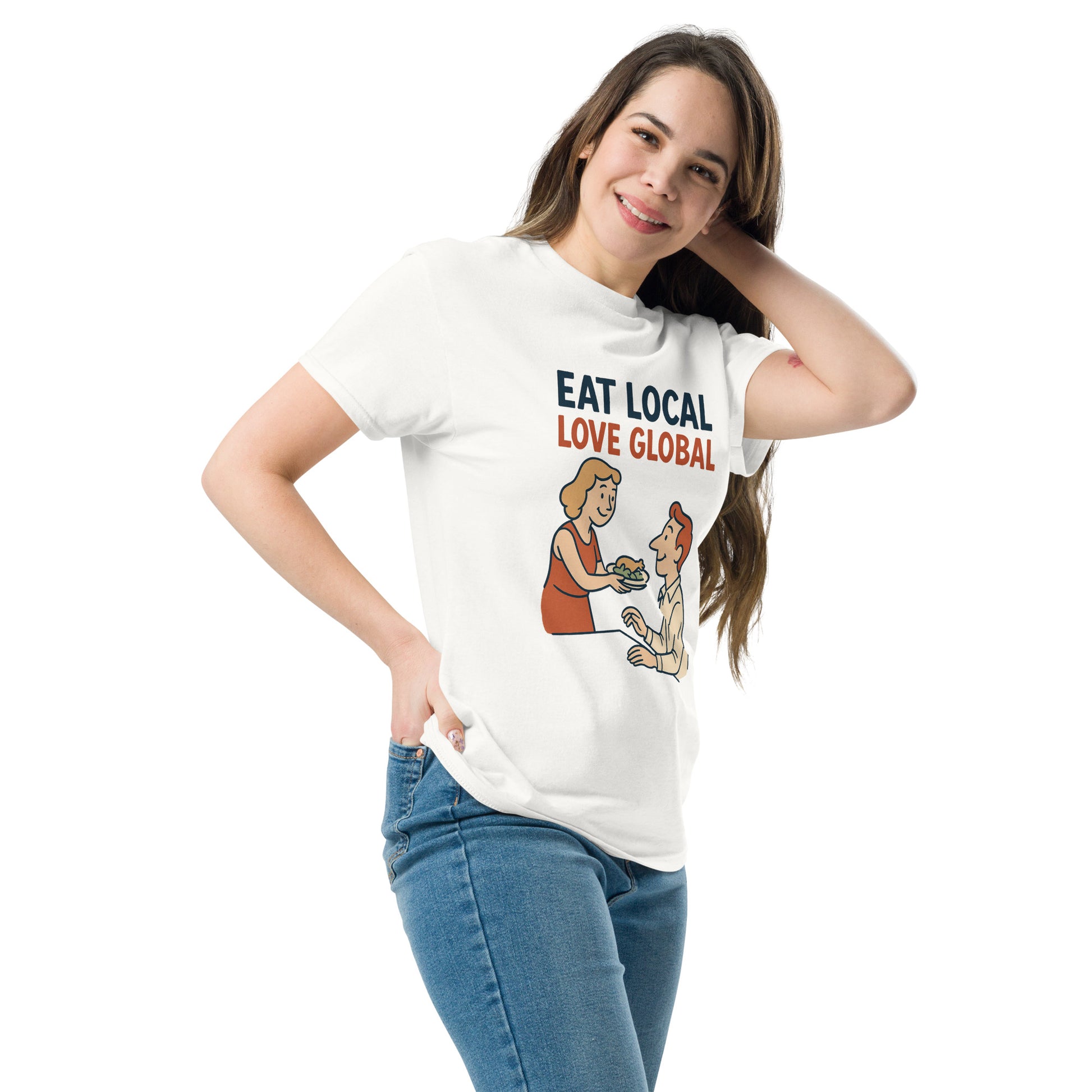 Eat Local, Love Global - Unisex classic tee -RKM Inspiration - 28441066