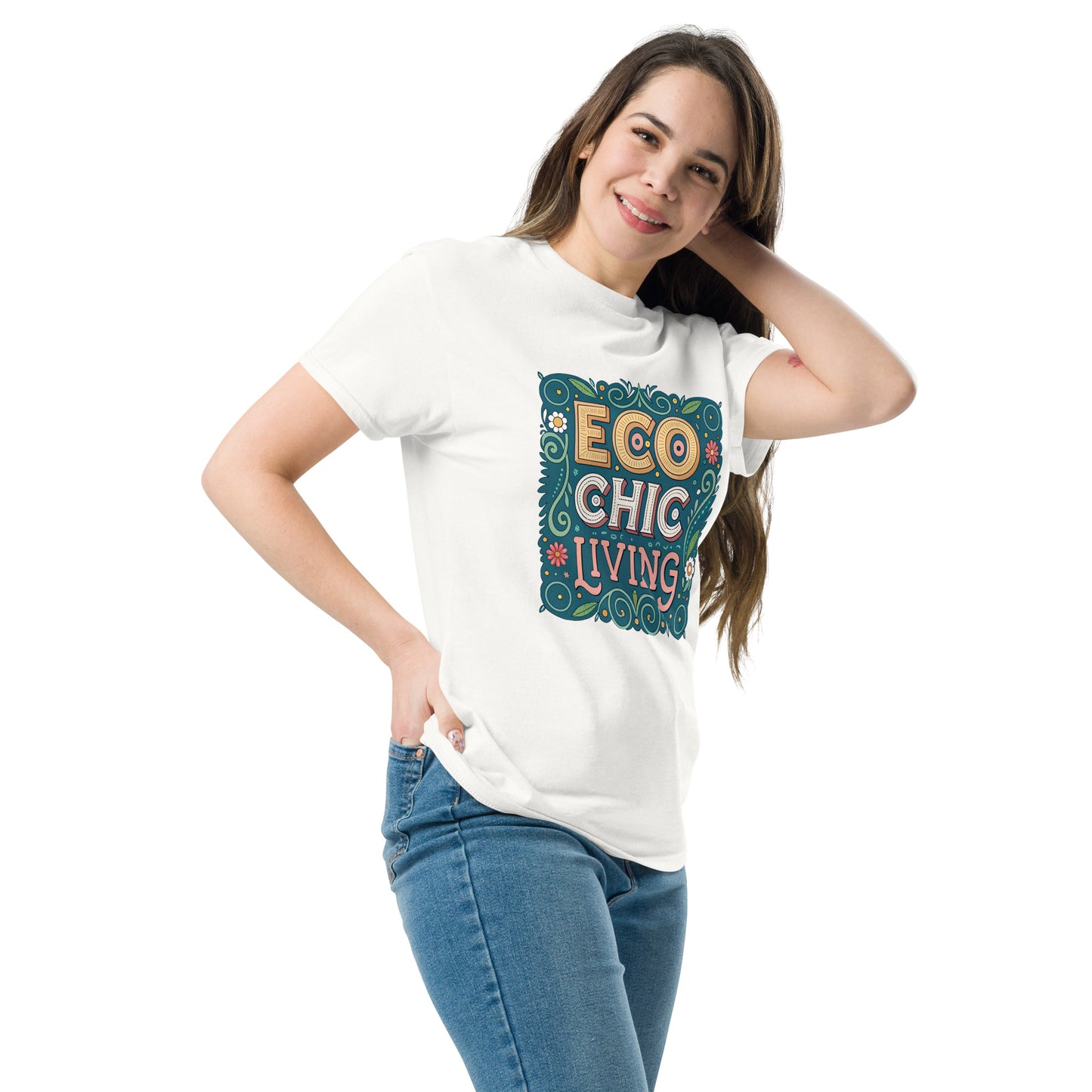 Eco Chic Living - Unisex classic tee with print -RKM Inspiration - 7199083