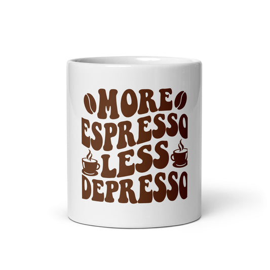 More Espresso Less Depresso - Mug with print