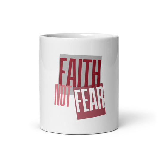 Faith No Fear Mug – Inspirational Christian Coffee Cup -RKM Inspiration - 6995535