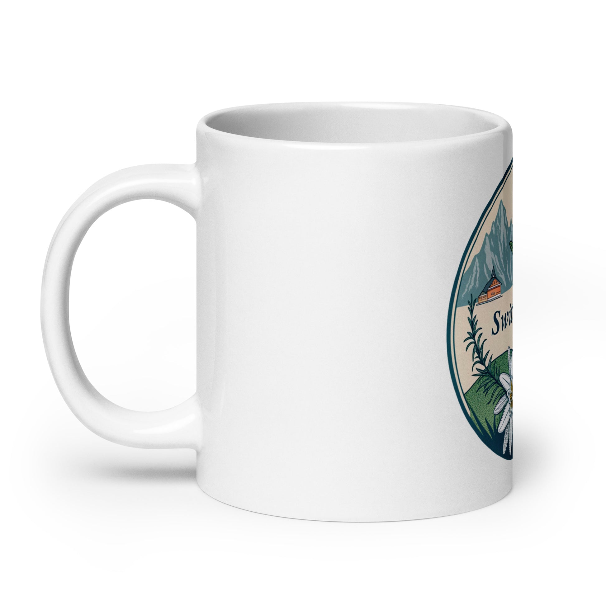 Swiss Mug with Print - Microwave & Dishwasher Safe Ceramic Cups -RKM Inspiration - 13919746