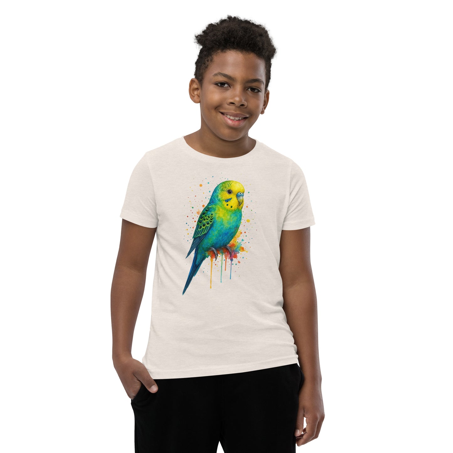 Budgie - Youth Short Sleeve T-Shirt - RKM Inspiration  - 97888893